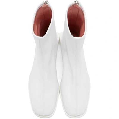 Shop Acne Studios Ssense Exclusive White Branded Heeled Boots