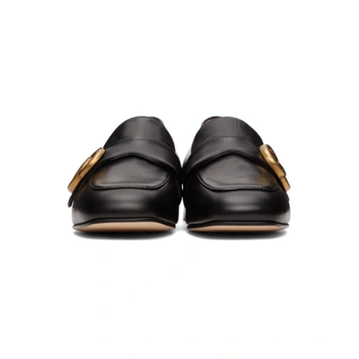 Shop Gucci Black Gg Marmont Loafers In 1000 Black