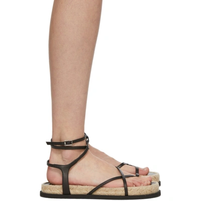 Shop 3.1 Phillip Lim / フィリップ リム Black Yasmine Strappy Espadrille Sandals In Ba001 Black