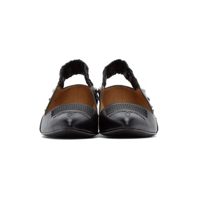 Shop Toga Black Slingback Ballerina Flats