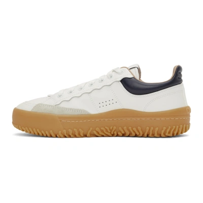 Shop Chloé White & Navy Franckie Sneakers In White/blue