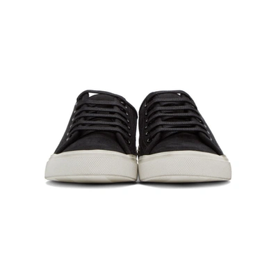 Shop Saint Laurent Black Malibu Low-top Sneakers In 1000 Black