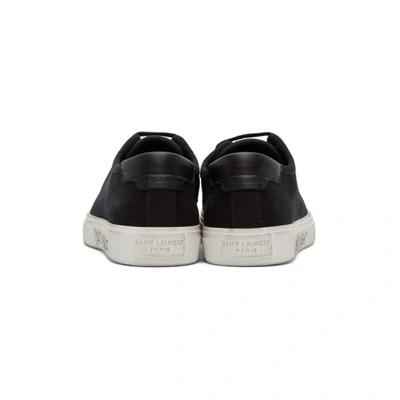 Shop Saint Laurent Black Malibu Low-top Sneakers In 1000 Black