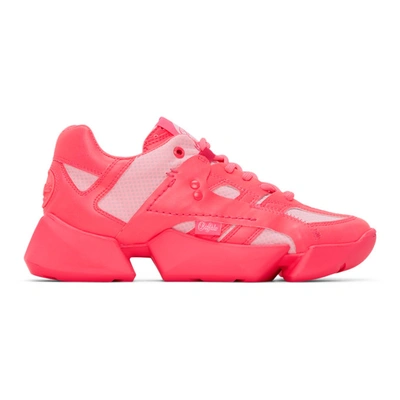 Shop Junya Watanabe Pink Buffalo London Edition Synthetic Leather Sneakers In 1 Neon Pink