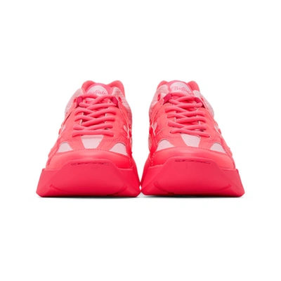 Shop Junya Watanabe Pink Buffalo London Edition Synthetic Leather Sneakers In 1 Neon Pink