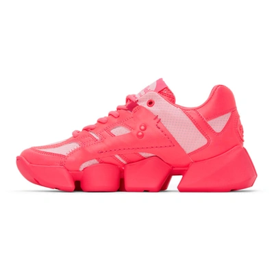 Shop Junya Watanabe Pink Buffalo London Edition Synthetic Leather Sneakers In 1 Neon Pink