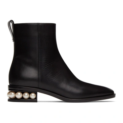 Shop Nicholas Kirkwood Black Casati Pearl Ankle Boots In N99 Black