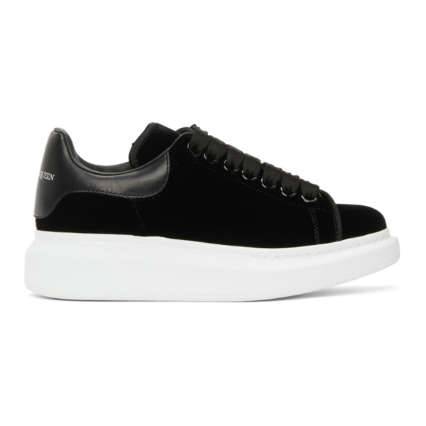 alexander mcqueen black velvet shoes
