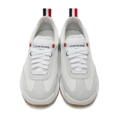 Shop Thom Browne White Tech Runner Sneakers In 100 White