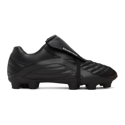 Shop Balenciaga Black Soccer Sneakers In 1090 Black