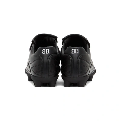 Shop Balenciaga Black Soccer Sneakers In 1090 Black