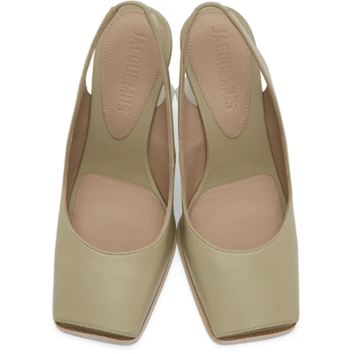 Shop Jacquemus Green 'les Chaussures Valerie' Heels