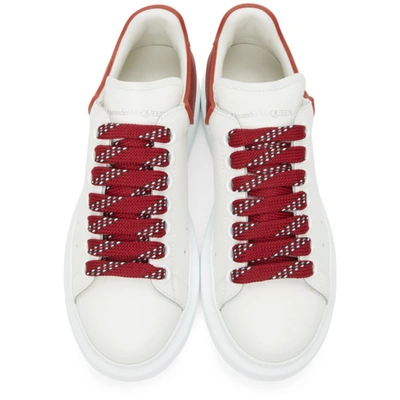 Shop Alexander Mcqueen White & Red Tpu Oversized Sneakers In 9727 Red