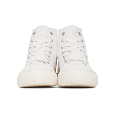 Shop Joshua Sanders White Smiley Edition High-top Sneakers