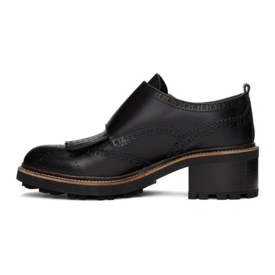 Shop Chloé Black Franne Monk Brogues In 001 Black