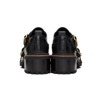 Shop Chloé Black Franne Monk Brogues In 001 Black