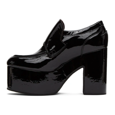 Shop Dries Van Noten Black Patent Loafer Heels In 900 Black