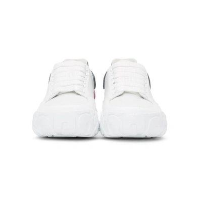 Shop Alexander Mcqueen White & Pink Court Trainer Sneakers In 9717 Pk/navy