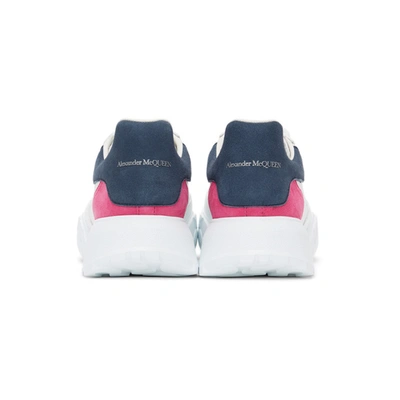 Shop Alexander Mcqueen White & Pink Court Trainer Sneakers In 9717 Pk/navy