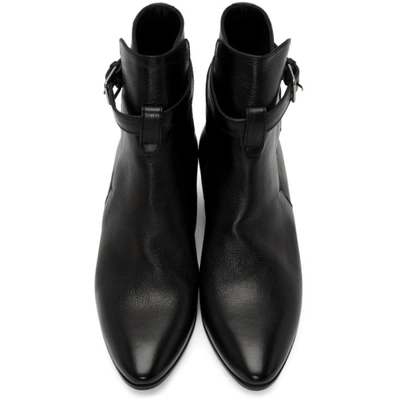 Shop Saint Laurent Black Wyatt Jodhpur Boots In 1000 Black