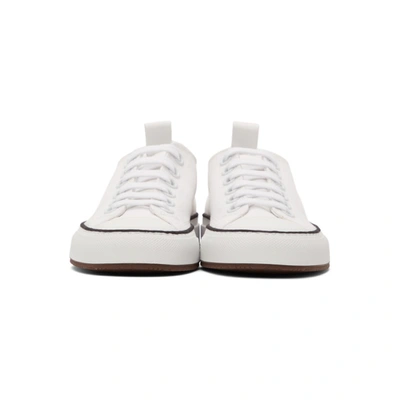 Shop Common Projects White Canvas Tournament Low Sneakers In 0506 White