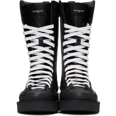 Shop Givenchy Black Clapham Mid-calf Boots In 004 Blk/wh