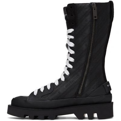 Shop Givenchy Black Clapham Mid-calf Boots In 004 Blk/wh