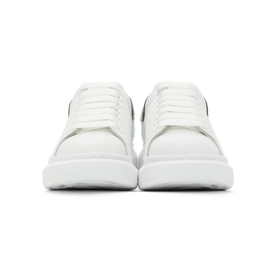 Shop Alexander Mcqueen White & Silver Croc Oversized Sneakers In 9071 Wh/sil