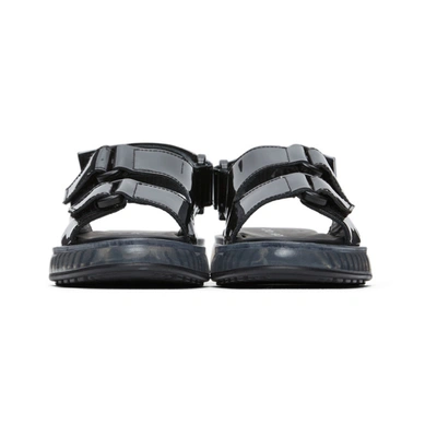 JOSHUA SANDERS 黑色 PVC 透明鞋底凉鞋