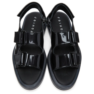 Shop Joshua Sanders Black Pvc Transparent Sole Sandals