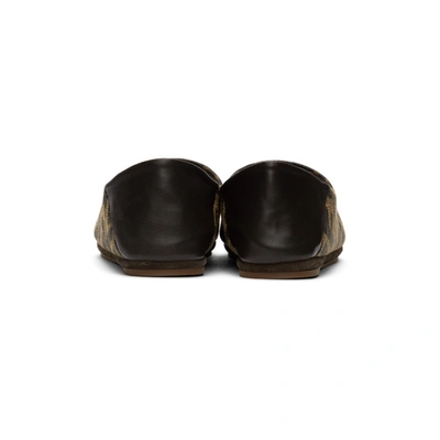 Shop Fendi Brown Jacquard 'forever ' Loafers In F1d1c Tobac