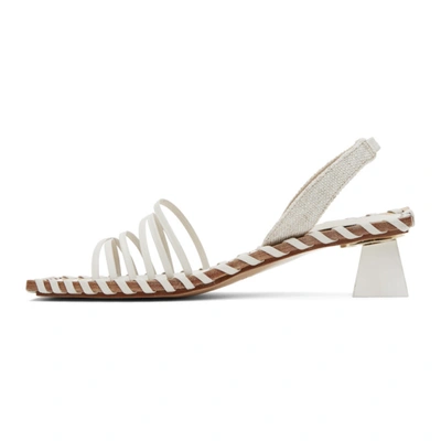 Shop Jacquemus Off-white 'les Sandales Valerie' Heeled Sandals In Off White
