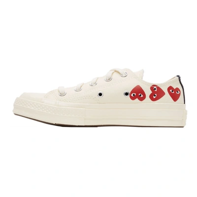 Shop Comme Des Garçons Play Khaki Converse Edition Multiple Heart Chuck 70 Sneakers In 1 Khaki