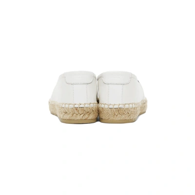 Shop Saint Laurent White Monogramme Espadrilles In 9030 White