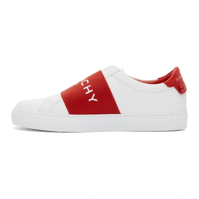 Shop Givenchy White & Red Elastic Urban Knots Sneakers In 616 Red/wh