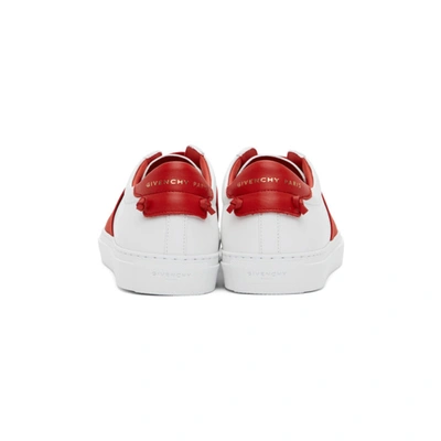 Shop Givenchy White & Red Elastic Urban Knots Sneakers In 616 Red/wh