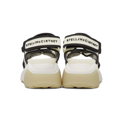 Shop Stella Mccartney Off-white And Black Contrast Sandals In K936 Snow