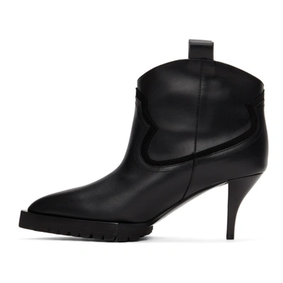Shop Sacai Black Heeled Cowboy Boots In 001 Black