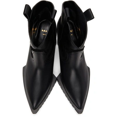 Shop Sacai Black Heeled Cowboy Boots In 001 Black