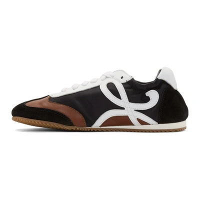 Shop Loewe Black & Brown Ballet Runner Sneakers In 8916 Black