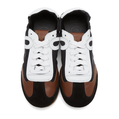 Shop Loewe Black & Brown Ballet Runner Sneakers In 8916 Black