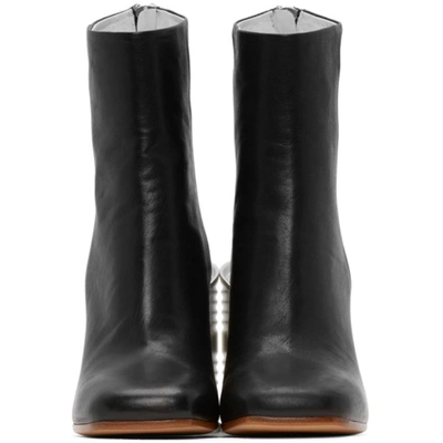 Shop Mm6 Maison Margiela Black Can Heel Boots In T8013 Black