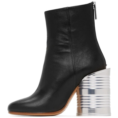 Shop Mm6 Maison Margiela Black Can Heel Boots In T8013 Black
