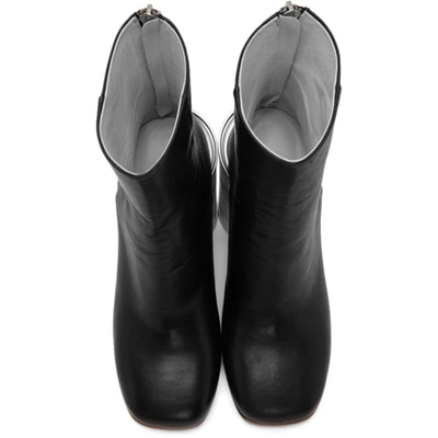 Shop Mm6 Maison Margiela Black Can Heel Boots In T8013 Black