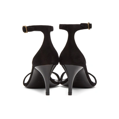 Shop Saint Laurent Black Suede Lexi 65mm Sandals In 1000 Black