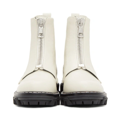 Shop Rag & Bone Off-white Shiloh Zip Boots In Antique White