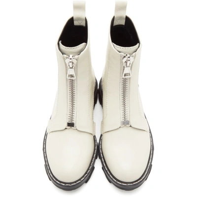 Shop Rag & Bone Off-white Shiloh Zip Boots In Antique White