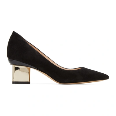 Shop Nicholas Kirkwood Black Suede Prism Pump Heels In N99 Black