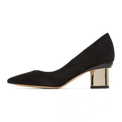 Shop Nicholas Kirkwood Black Suede Prism Pump Heels In N99 Black