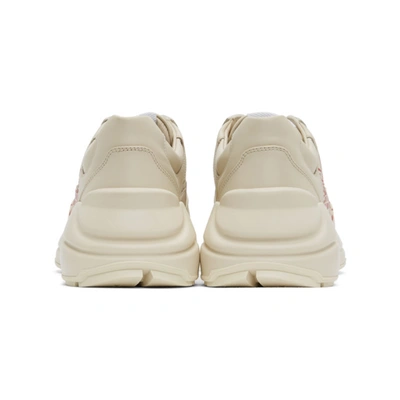 Shop Gucci Off-white Rhyton Sneakers In 9522 Ivory